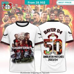 50 unbeaten matches 2023 24 Bayer 04 Leverkusen Shirt Rejuvenating picture