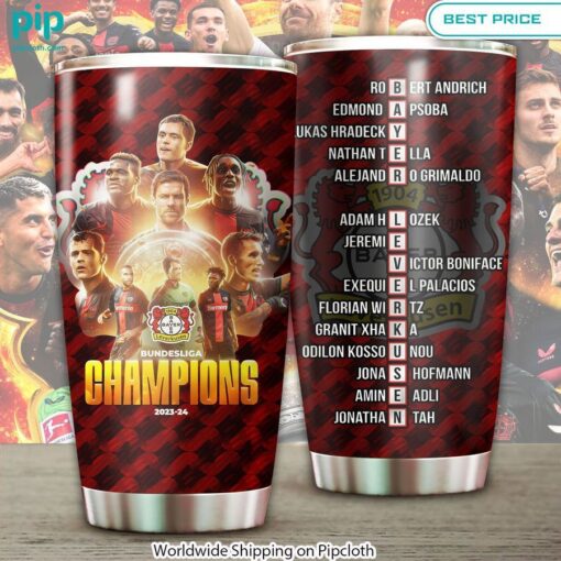 bayer 04 leverkusen deutscher meister 2023 24 tumbler 1