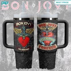 Bon Jovi 40th Anniversary Stanley Tumbler Radiant and glowing Pic dear