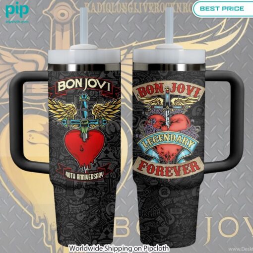 Bon Jovi 40th Anniversary Stanley Tumbler Good look mam