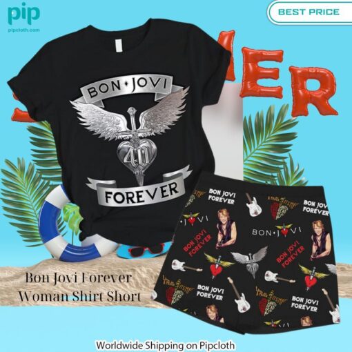 bon jovi forever woman shirt short 1