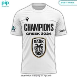 Champions Greek 2024 PAOK T Shirt Radiant and glowing Pic dear