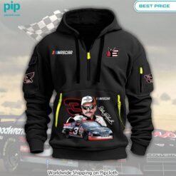 Dale Earnhardt Nascar Heavy Half Zip Hoodie Lovely smile