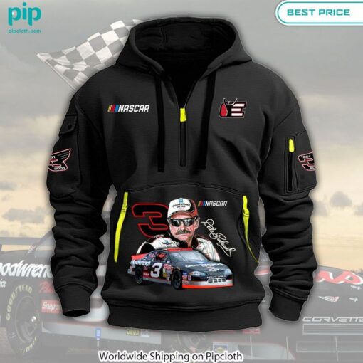 Dale Earnhardt Nascar Heavy Half Zip Hoodie Lovely smile