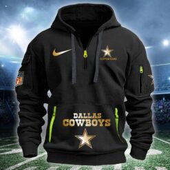 Dallas Cowboys Custom Half Zip Hoodie Nice photo dude