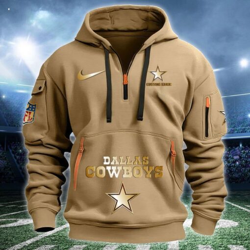 Dallas Cowboys Custom Half Zip Hoodie Radiant and glowing Pic dear