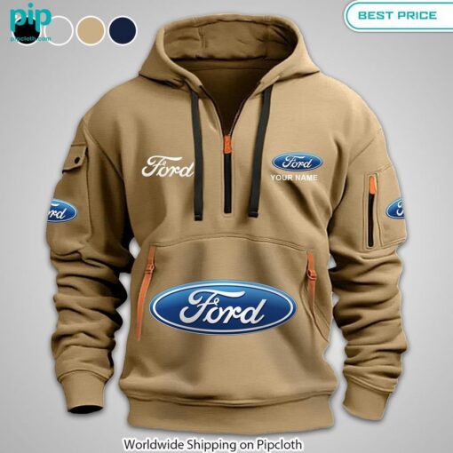 Ford Custom Name Half Zip Hoodie Radiant and glowing Pic dear