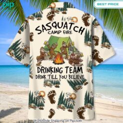 Sasquatch Camp Fire Drinking Team Hawaiian Shirt Cutting dash