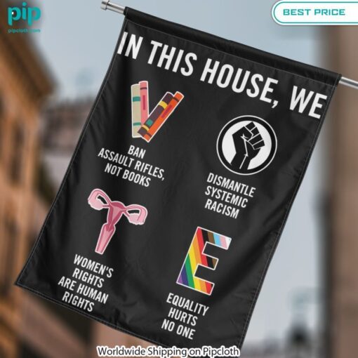 in this house womens right are human rights flag 1