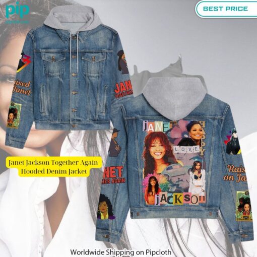 Janet Jackson Together Again Hooded Denim Jacket It is more than cute