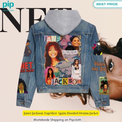 Janet Jackson Together Again Hooded Denim Jacket Elegant and sober Pic