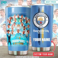 Manchester City 4 IN A ROW️ Custom Tumbler Best couple on earth