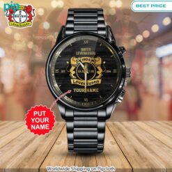 personalized bayer leverkusen black stainless steel watch 2