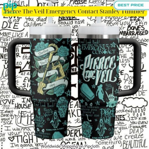 Pierce The Veil Emergency Contact Stanley Tumbler Elegant picture.