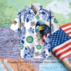 Proudly Served US Veterans Hawaiian Shirt Rocking picture