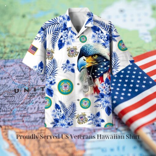 Proudly Served US Veterans Hawaiian Shirt Rocking picture