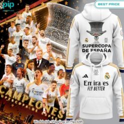 Real Madrid Club Supercopa de Espana 2024 Hoodie Nice place and nice picture