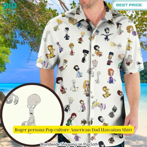 roger persona pop culture american dad hawaiian shirt 1