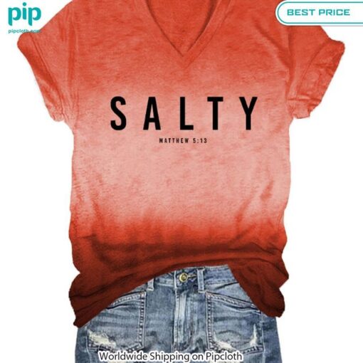 Salty Matthew 5:13 V neck Shirt Sizzling