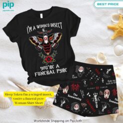 sleep token im a winged insect youre a funeral pyre woman shirt short 1