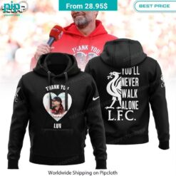 Thank you Coach Jurgen Klopp Liverpool Hoodie Nice Pic