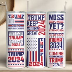 trump keep america great again 2024 skinny tumbler 1