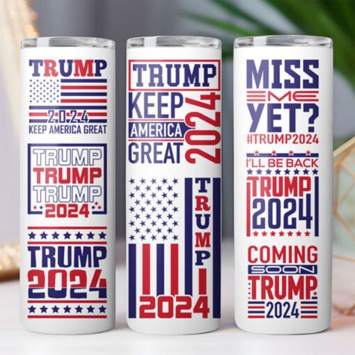 trump keep america great again 2024 skinny tumbler 2