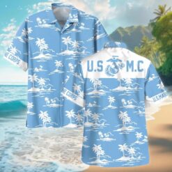 U.S. Marine Corps Veteran Hawaiian Shirt Awesome Pic guys