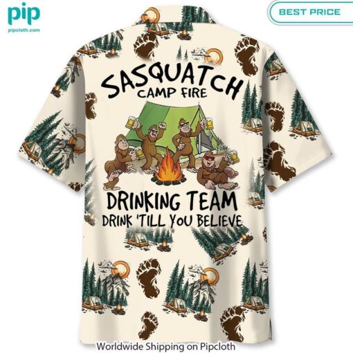 Sasquatch Camp Fire Drinking Team Hawaiian Shirt Wow, cute pie