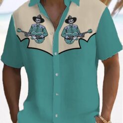 western cowboy song skeleton hawaiian shirt 3