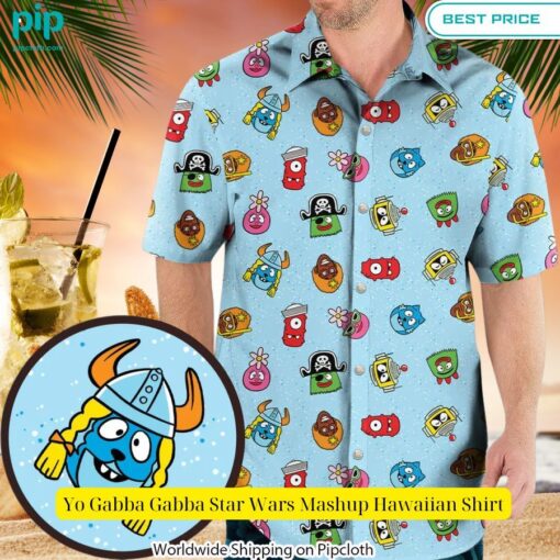 Yo Gabba Gabba Star Wars Mashup Hawaiian Shirt Stand easy bro