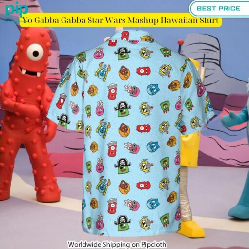 Yo Gabba Gabba Star Wars Mashup Hawaiian Shirt Cutting dash