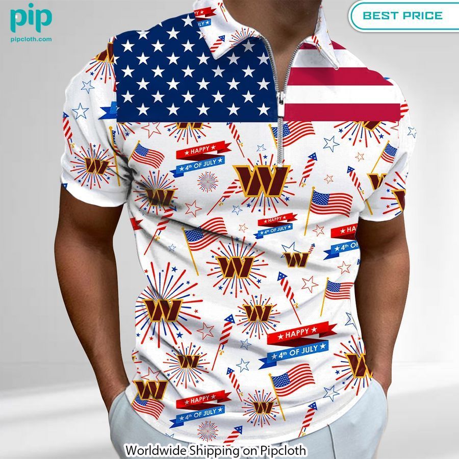 washington commanders happy 4th of july independence day zip polo 1