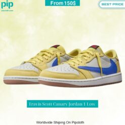 Travis Scott Canary Jordan 1 Low (2)