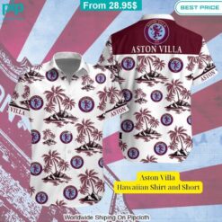 Aston Villa Hawaiian Shirt and Short Gang of rockstars