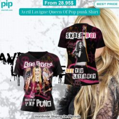 Avril Lavigne Queen Of Pop punk Shirt Best picture ever