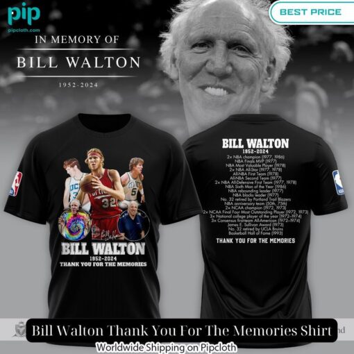 Bill Walton Thank You For The Memories Shirt This is awesome and unique