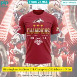 birmingham stallions ufl champions 2024 dynasty shirt 2