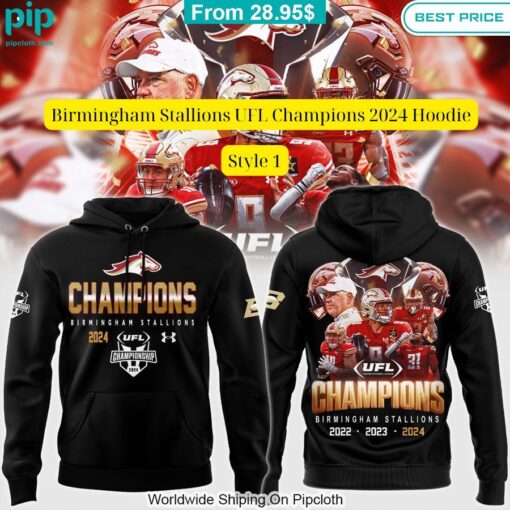 Birmingham Stallions UFL Champions 2024 Hoodie You tried editing this time?