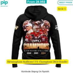 Birmingham Stallions UFL Champions 2024 Hoodie You tried editing this time?