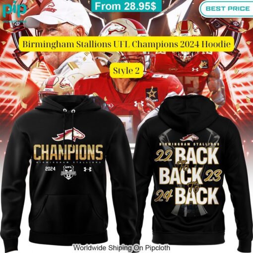 Birmingham Stallions UFL Champions 2024 Hoodie Our hard working soul