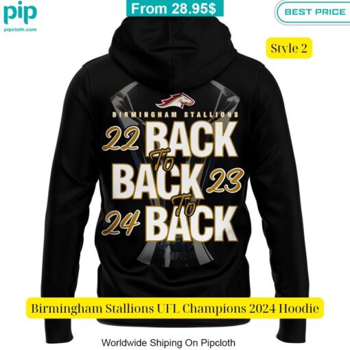 Birmingham Stallions UFL Champions 2024 Hoodie Gang of rockstars