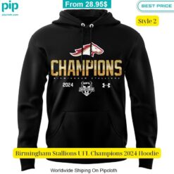 Birmingham Stallions UFL Champions 2024 Hoodie You look so healthy and fit