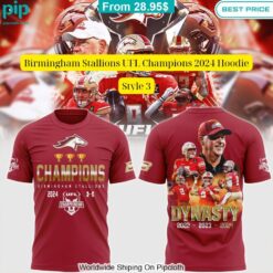 Birmingham Stallions UFL Champions 2024 Hoodie Best picture ever