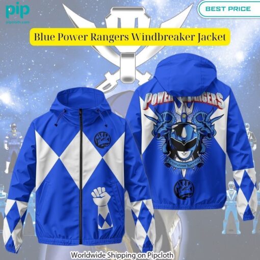 blue power rangers windbreaker jacket 1