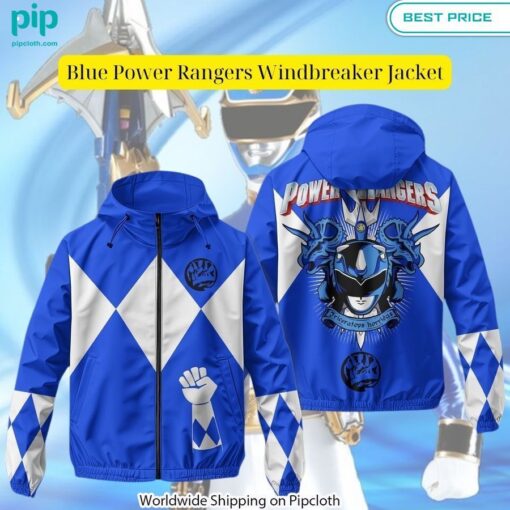 Blue Power Rangers Windbreaker Jacket Eye soothing picture dear