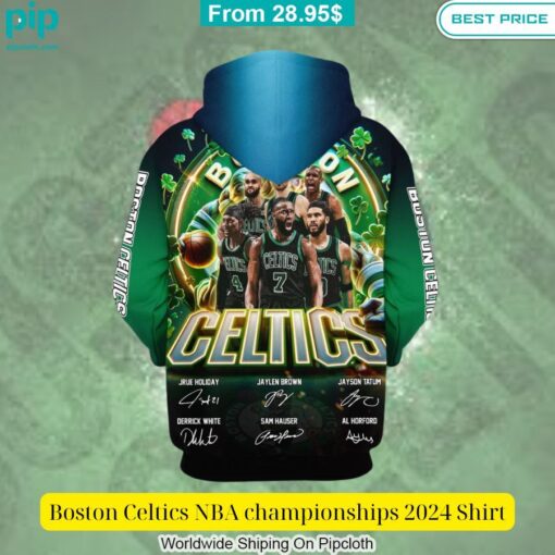 Boston Celtics NBA championships 2024 Shirt Cutting dash