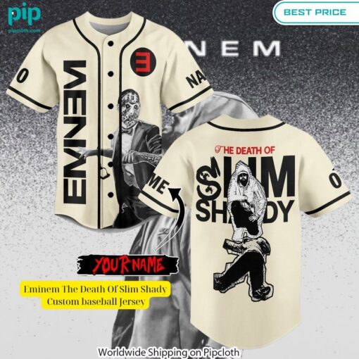 Eminem The Death Of Slim Shady Custom baseball Jersey Natural and awesome