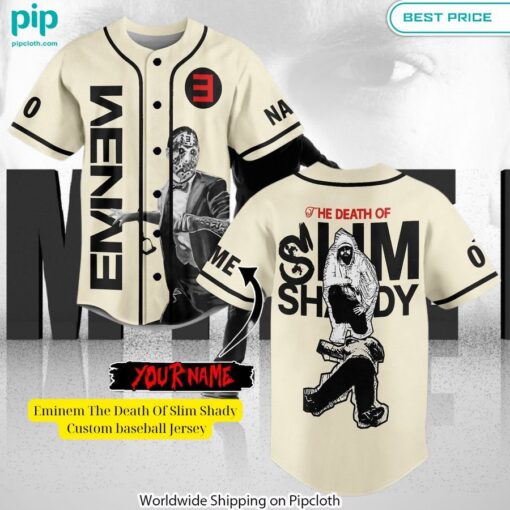 Eminem The Death Of Slim Shady Custom baseball Jersey Wow, cute pie