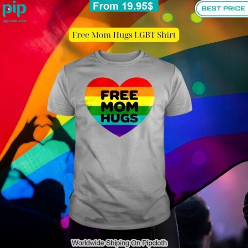 Free Mom Hugs LGBT Shirt Studious look